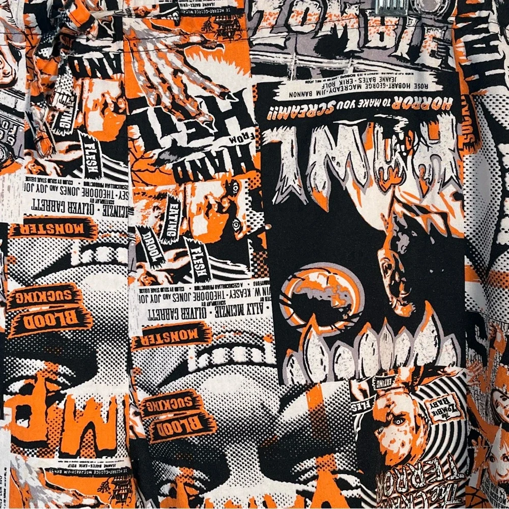 Horror Movie Drawstring Pajama Pants Mens Sz S 28 - 30 Vampires Zombies